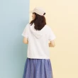 【Dailo】百搭休閒素色連帽-女短袖上衣 連帽 藍 白 粉(三色/魅力商品/版型適中)