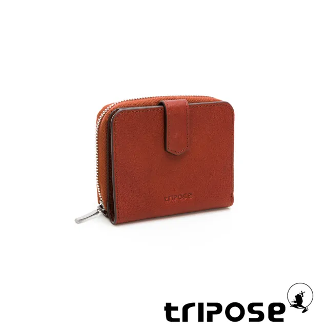【tripose】TRANS進口牛皮短夾(咖啡色)