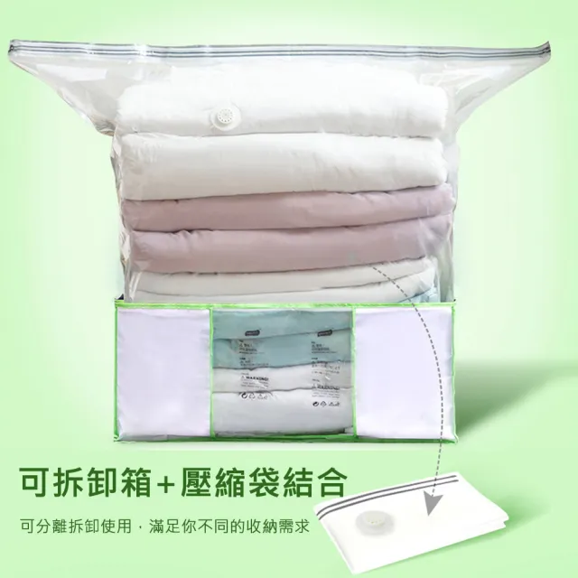 【TAI LI 太力】送電泵-中號二合一衣物棉被真空壓縮袋收納箱(65x50x15.5cm+抽氣電泵)