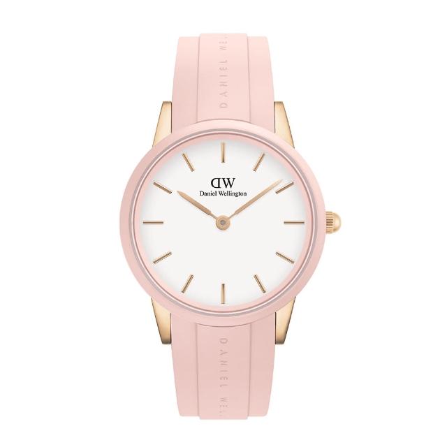 【Daniel Wellington】DW 手錶  Iconic Motion40mm 限量浪漫粉膠腕錶-玫瑰金框(DW00100533)