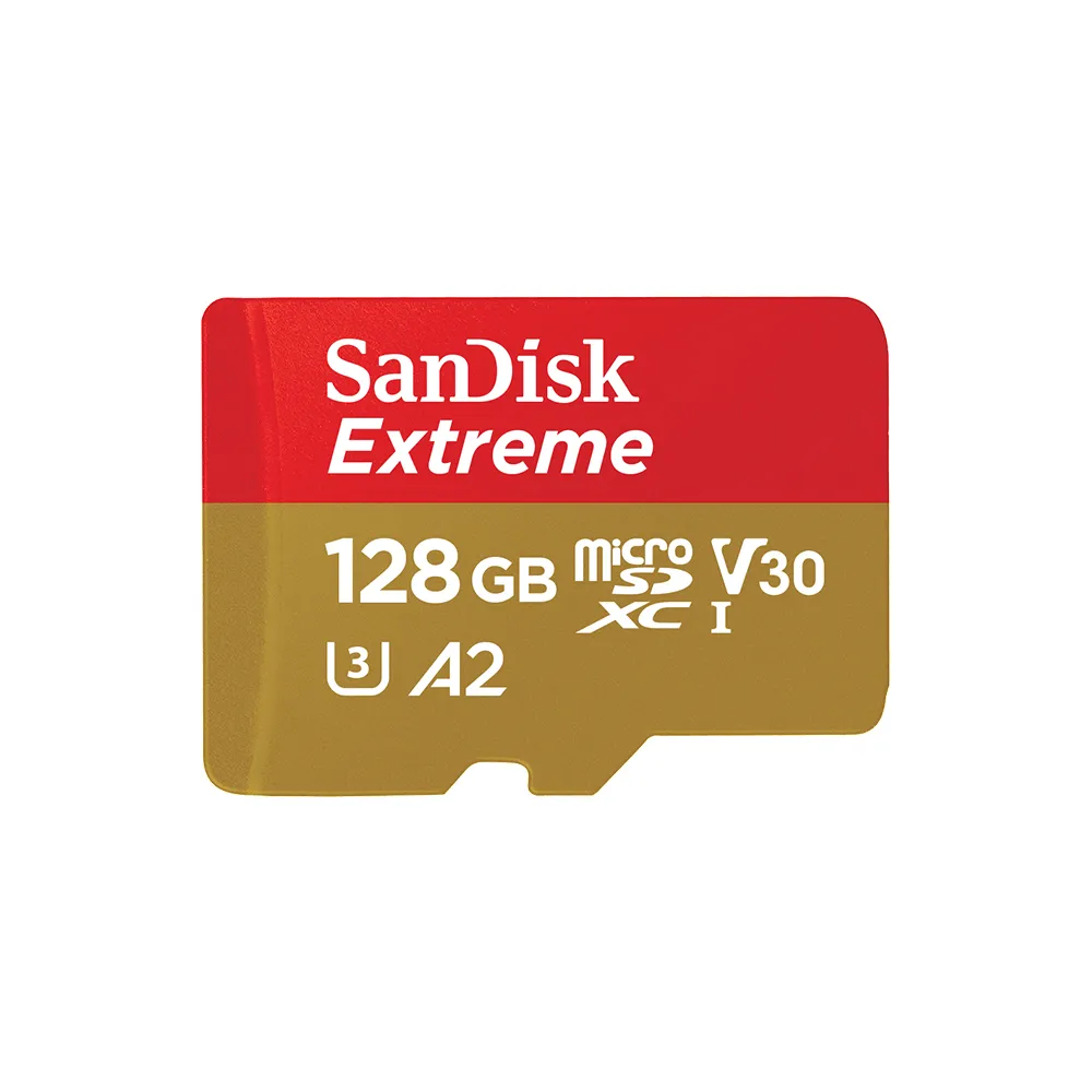 3入組【SanDisk 晟碟】Extreme microSDXC UHS-I V30 A2 128GB 記憶卡 190MB(公司貨)