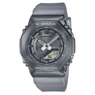 【CASIO 卡西歐】G-SHOCK WOMEN 八角形金屬殼 雙顯錶 女錶 迷霧灰 送禮 禮物 推薦(GM-S2100MF-1A)