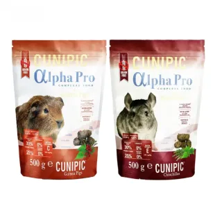 【CUNIPIC】αlpha Pro頂級無穀天竺鼠｜龍貓飼料 500g*2包組(鼠飼料)