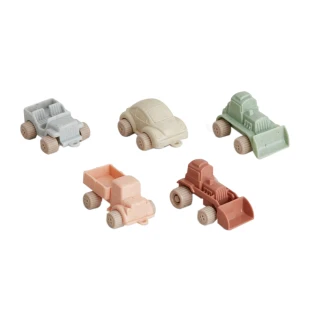 【瑞典Viking Toys】莫蘭迪色系-巧克力小車隊5件組 7cm 20-89040(幼兒玩具車)