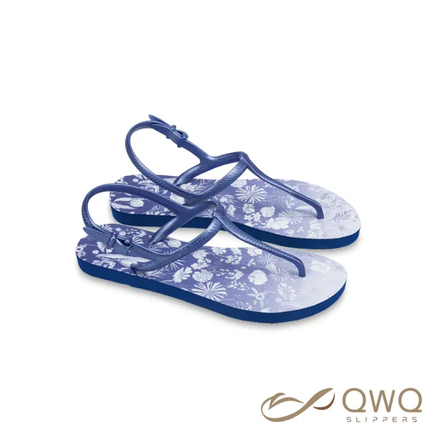 【QWQ】女款防滑防水夾腳涼鞋 露台上的波麗 復古琉璃紺 室外涼拖鞋 MIT(GIPL)