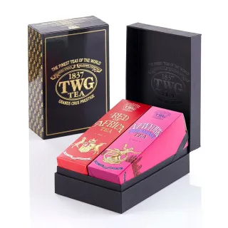 【TWG Tea】時尚茶罐雙入禮盒組 非洲南非國寶茶100g+紐約早餐茶100g(南非國寶茶+黑茶)