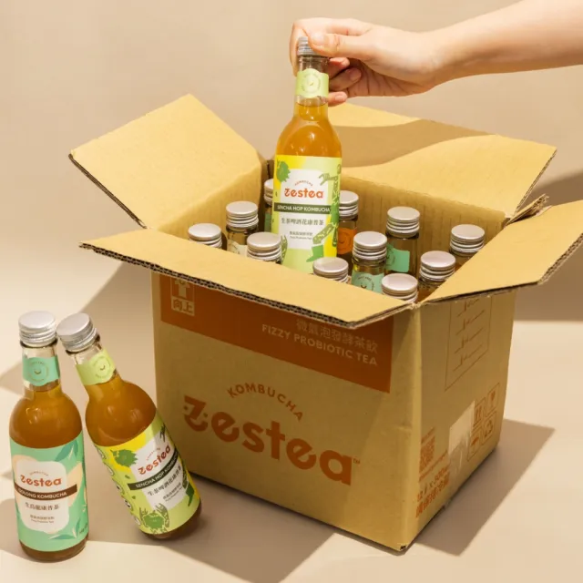 【Zestea Kombucha】生烏龍組合 300ML*12瓶(無添加、富含益生菌)