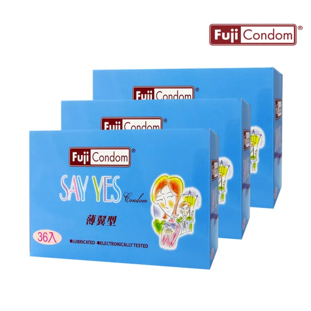 【Fujicondom不二乳膠】FUJICONDOM 芙莉詩兩情相悅衛生套36入*3盒(共108入)(薄翼型 保險套)