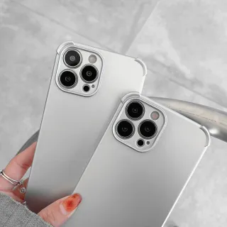 【LOYALTY】iPhone13/13Pro/13ProMax消光銀四角防摔鏡頭保護手機殼