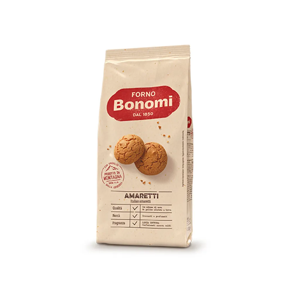 即期品【Bonomi白朗妮】義大利 杏仁酥500g(杏仁 義式甜點 小脆餅 效期20241231-)