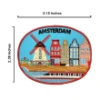 【A-ONE 匯旺】荷蘭阿姆斯特丹 背膠補丁布標 外套刺繡背膠補丁 袖標 布標 布貼 補丁 貼布繡(NO.440)