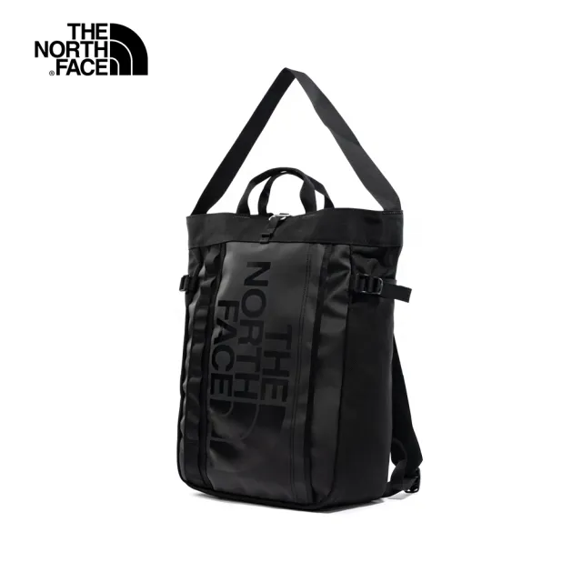 【The North Face 官方旗艦】北面男女款黑色結實耐用多背法休閒後背包｜3KX2KX7