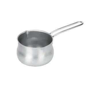 【Pearl Life 珍珠金屬】日本製不鏽鋼單柄牛奶鍋-有刻度(14cm)