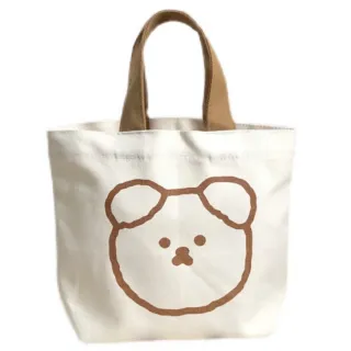 【Sayaka 紗彌佳】手提包 午餐袋  日系甜美可愛小熊造型萬用百搭手提袋