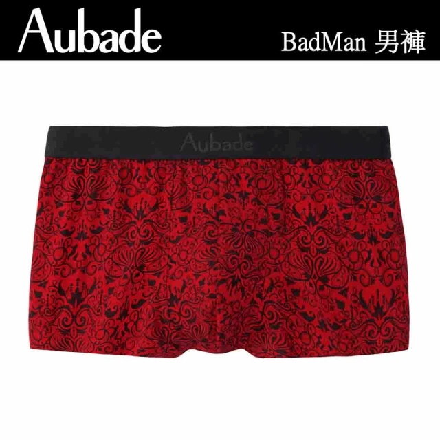 【Aubade】短版頂級莫代爾棉 彈性四角男褲 平口褲(紅-2122)