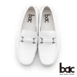 【bac】舒適真皮 英式馬克手工縫線開車鞋(白色)