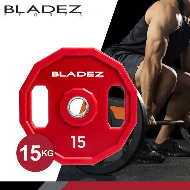【BLADEZ】OP5-CPU奧林匹克包膠槓片-15KG(二入組)