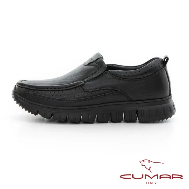 【CUMAR】舒適輕量 超輕大底商務鞋(黑色)