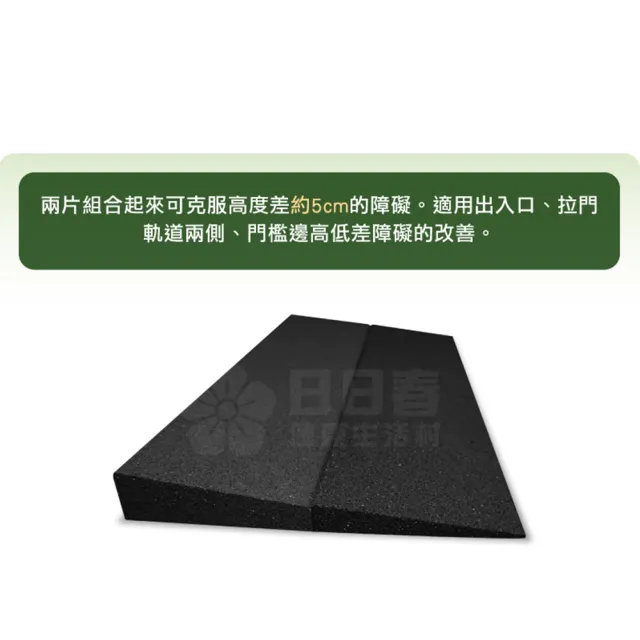可攜帶式斜坡磚組合 黑色 兩片(斜坡板組合)
