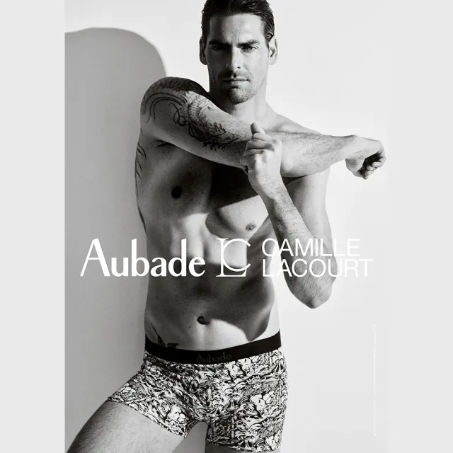 【Aubade】短版頂級莫代爾棉 彈性四角男褲 平口褲(蛇與花-2211)