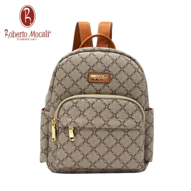 【Roberto Mocali】雙11 方格直立後背包(RM-89808)
