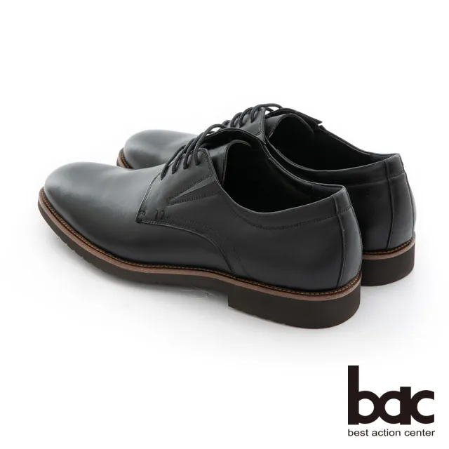 【bac】商務菁英 極簡綁帶輕量紳士鞋(黑色)