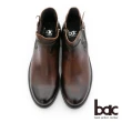 【bac】歐風紳仕 皮帶裝飾真皮紳士短靴(棕色)