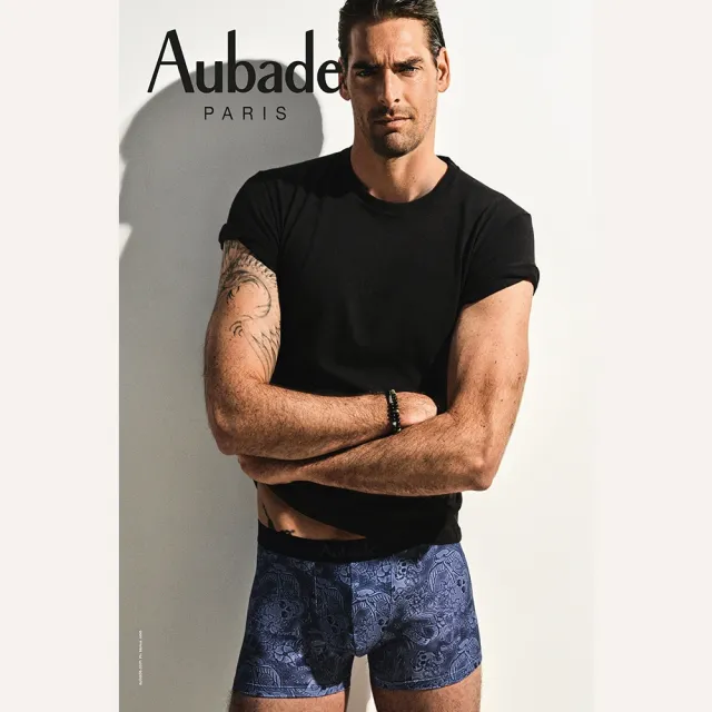 【Aubade】長版頂級莫代爾棉 彈性四角男褲 平口褲(花語-2211)