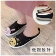 【棒棒糖異想世界lollipop】台灣製帆布鞋 親子鞋 休閒鞋 彩繪鞋(電繡帆布拖鞋-青蛙小雞)