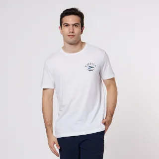 【NAUTICA】男裝 夏日船槳圖騰短袖T恤(白色)