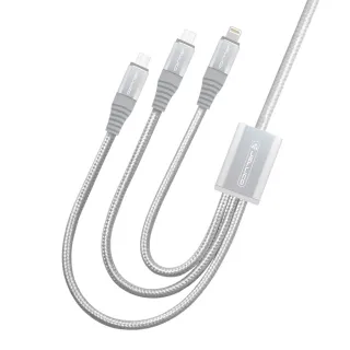 【Jellico】1.2m耐韌系列3合1Mirco-USB/Lightning/Type-C充電線(JEC-NS13-SR)