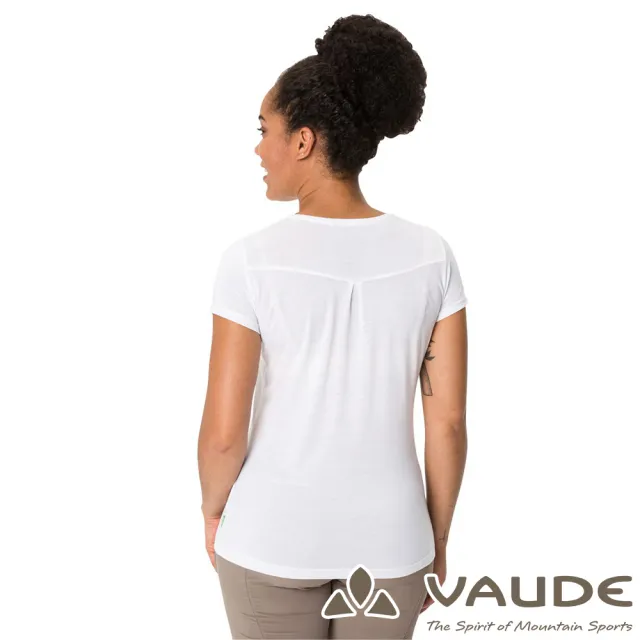 【VAUDE】女款抗菌圖騰吸濕排汗短袖T恤(VA-42626白/彈性輕量/休閒旅遊/登山健行)