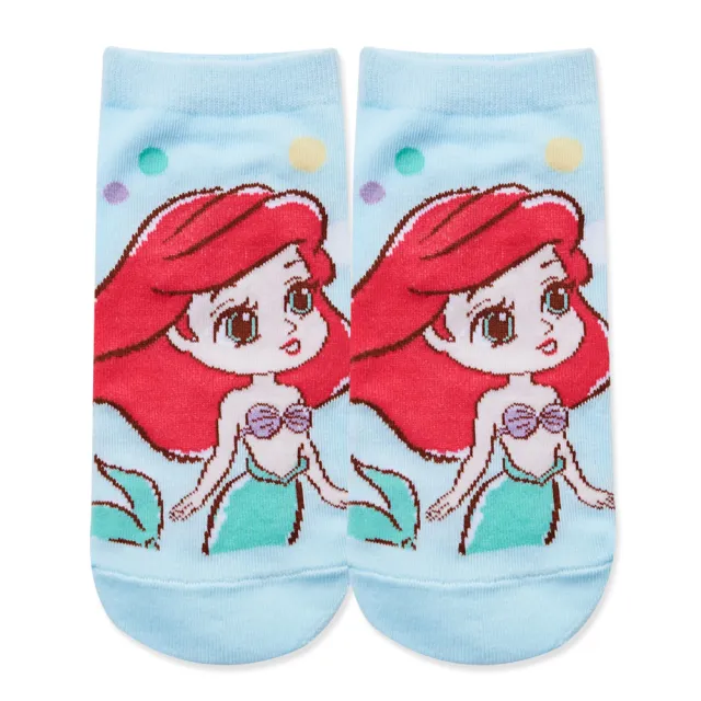 【ONEDER 旺達】迪士尼公主系列直版襪-15   超值6雙組(獨家授權 品質保證)