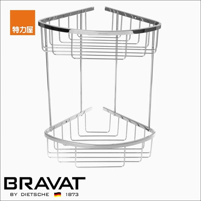 特力屋 BRAVAT 融宜不鏽鋼雙層轉角置物架