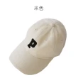 【OT SHOP】男女童棉質字母刺繡老帽 C5062(素色 英文字母刺繡 字母P 可調帽圍)