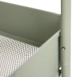 【特力屋】組烤漆三層活動置物架-綠免螺絲安裝加分隔板(免螺絲安裝)