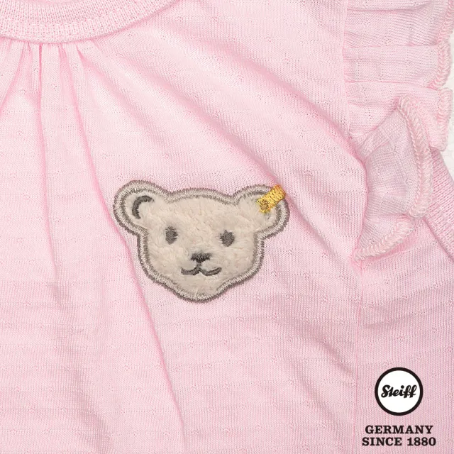 【STEIFF】熊頭童裝 荷葉袖無袖T(短袖上衣)