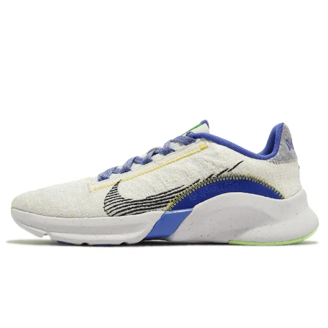 【NIKE 耐吉】訓練鞋 Wmns Superrep Go 3 NN FK 女鞋 白 藍 針織 健身 有氧 運動鞋(DH3393-102)