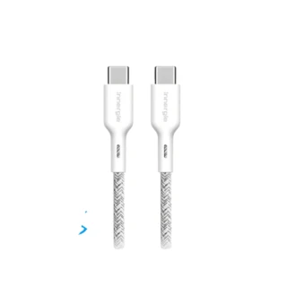 【Innergie】C-C USB-C對USB-C充電線 白 1.8M(三年全球保固/PD 100W快速充電)