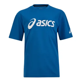 【asics 亞瑟士】男女中性款 亞洲版 短袖T恤  藍色 K31415-43