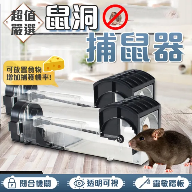 【ROYAL LIFE】鼠洞式自動關門捕鼠器-4入組(捕鼠器/驅鼠/陷阱/鼠籠/一觸即捕)