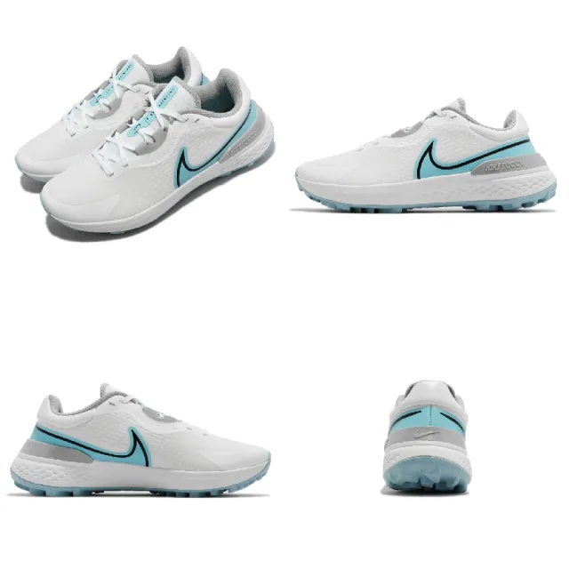 【NIKE GOLF】高爾夫球鞋 Infinity Pro 2 Wide 寬楦 男鞋 女鞋 白 藍 灰 緩震 高球 運動鞋(DM8449-114)