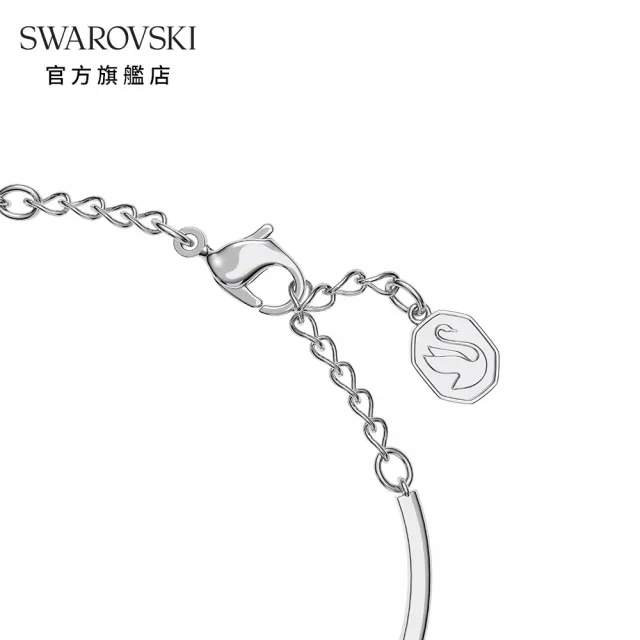 【SWAROVSKI 官方直營】Gema 手鐲 花朵 白色 鍍白金色