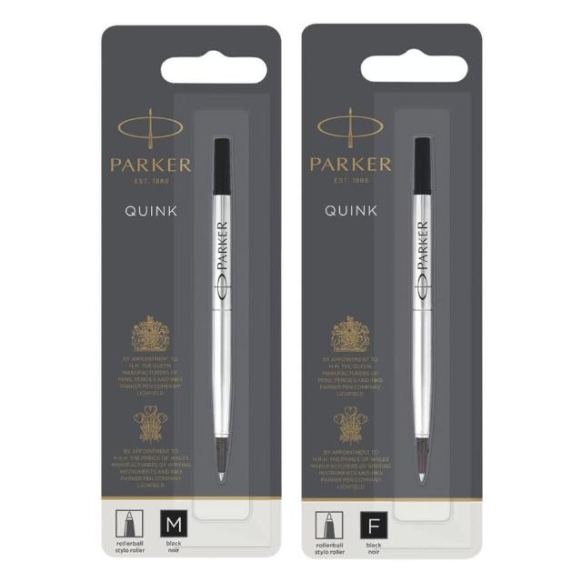【PARKER】派克 原廠 鋼珠筆筆芯 - 黑色 （Ｍ尖 ） 三入組