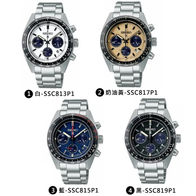【SEIKO 精工】Prospex SPEEDTIMER 太陽能計時熊貓錶(熊貓/V192-0AF0 四款可選 綜合賣場)618年中慶