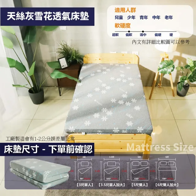 【BOSS BEDDING 小老闆寢具】單人3.5尺天絲8公分收納床墊偏硬(折疊床｜雙層床｜薄床墊｜宿舍床｜露營床)