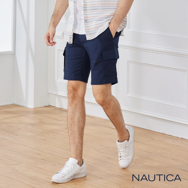 NAUTICA 男裝經典雙口袋工作短褲(深藍)