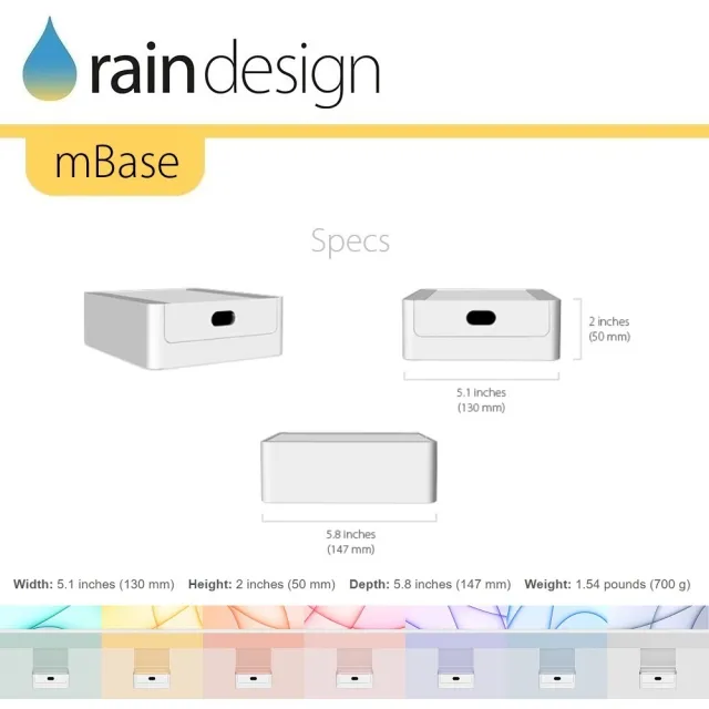 【Rain Design】mBase 基座 iMac 24 專用 白色