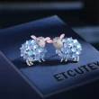 【RJ New York】數綿羊創意設計水晶彩鑽耳環(3色可選)