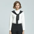 【AZUR】ROSSA時尚假披肩兩件式襯衫-2色